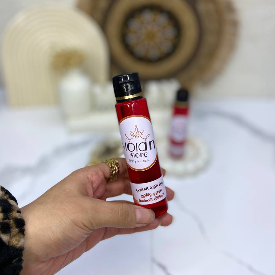 زيت الورد المغربي الأحمر - Moroccan red rose oil 