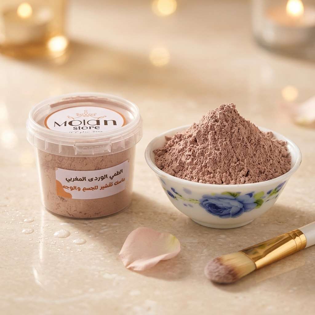 الطمى المغربى الوردى - Moroccan pink Ghassoul